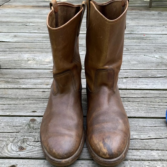 Red Wing Shoes Other - Vintage RED WING Tan Leather Cowboy Boots 14 C